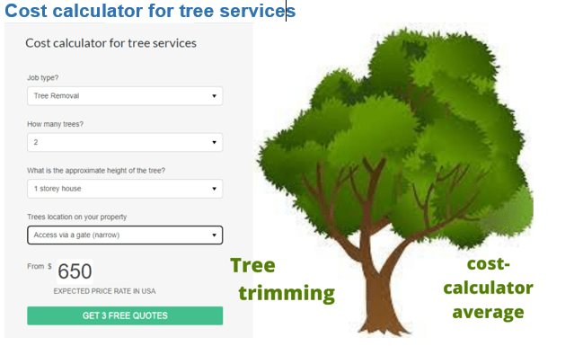 Tree Trimming cost calculator Get price from a Tree service contractor near Me